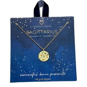 NWT‎ Beloved + Inspired Sagittarius Pendant Necklace Gifts Stocking Stuffer